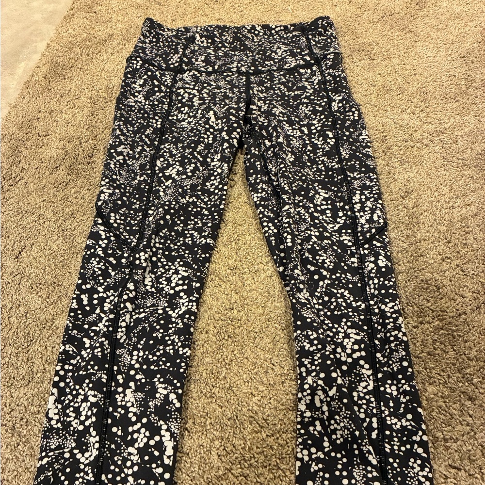 lululemon athletica Black and White Patterned Leggings